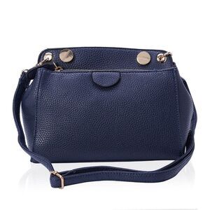 J Francis  Faux Leather Crossbody Bag Navy Blue
